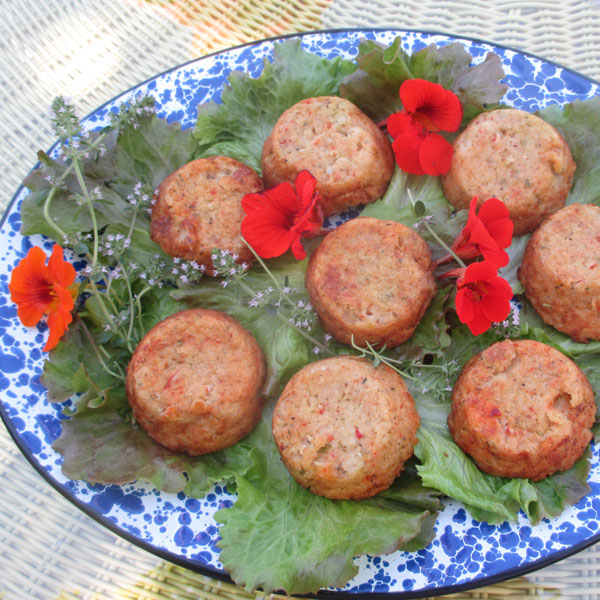 Lobster cakes plated